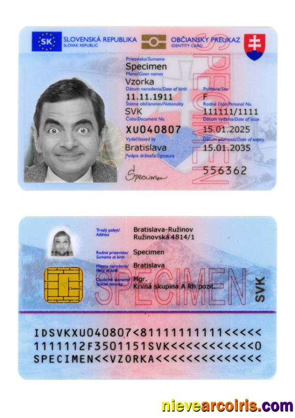 Slovakia ID card 2025-present